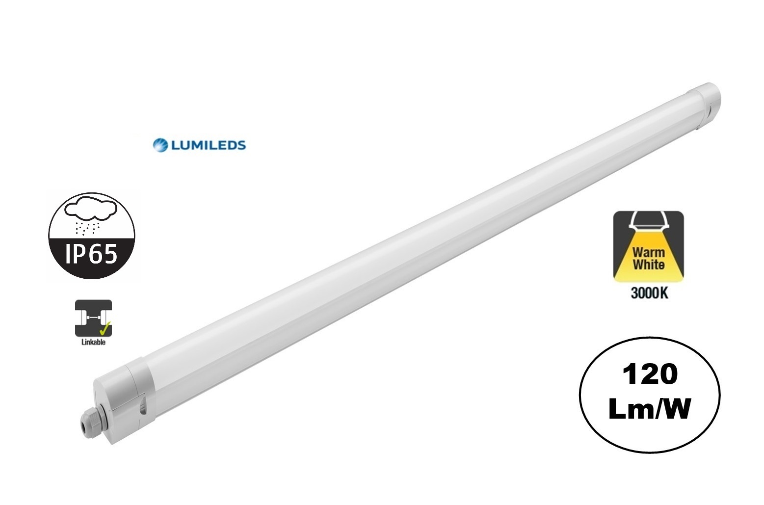 PH Led Tri Proof 120cm, 36w, 5040 Lumen, Philips LED Driver, LumiLEDS, IP65, 3 jaar garantie