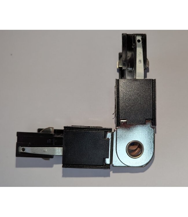 Universele 3 Fase Rail 4 Wire L-Hoekverbinding - BINNENLIJN en BUITENLIJN - Zwart