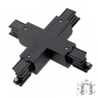 3 Fase Rail 4 Wire X-Koppelstuk - Zwart