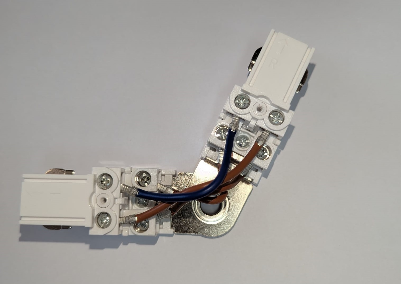 Universele 3 Fase Rail 4 Wire L-Hoekverbinding - BINNENLIJN en BUITENLIJN - Wit, foto 4 van 5