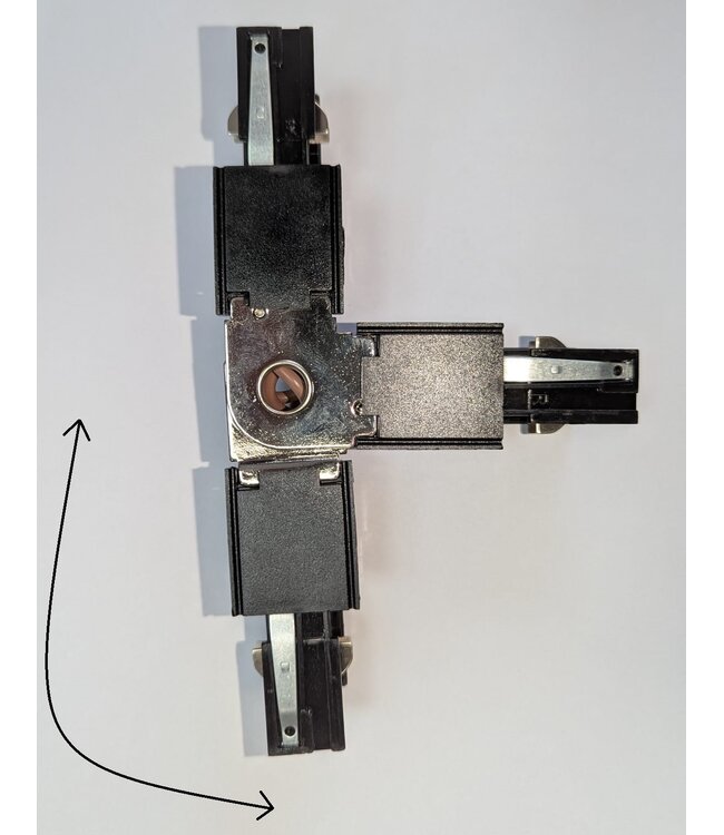 Universele 3 Fase Rail 4 Wire T-Verbinding -RECHTS - BINNENLIJN en BUITENLIJN - Wit