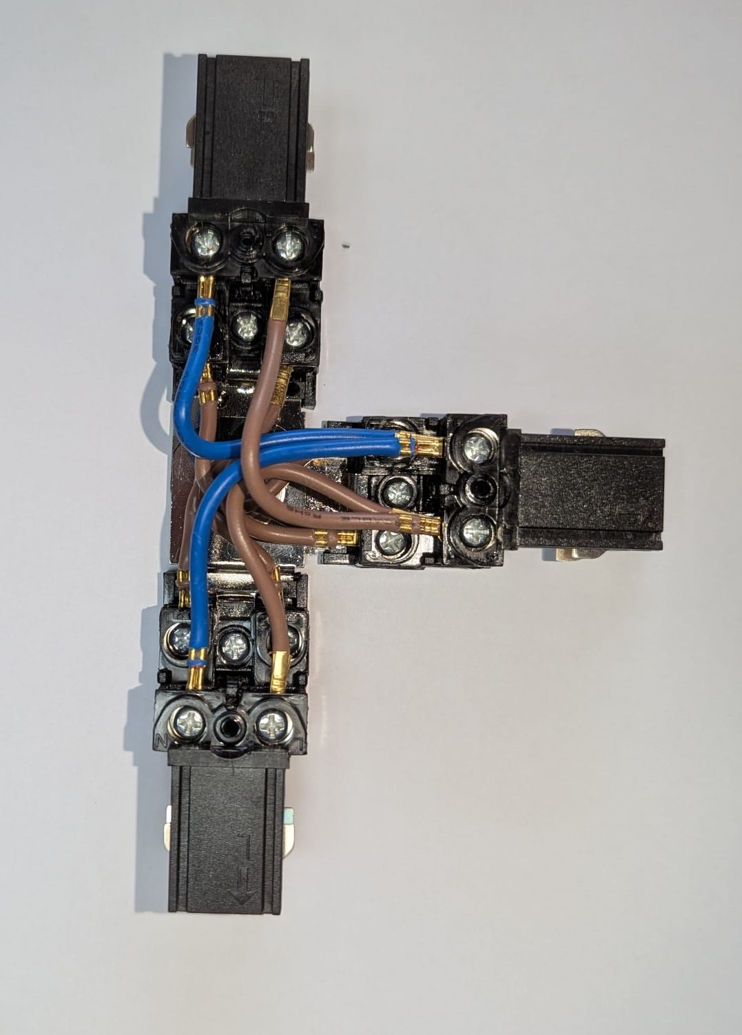 Universele 3 Fase Rail 4 Wire T-Verbinding -RECHTS - BINNENLIJN en BUITENLIJN - Wit, foto 5 van 5