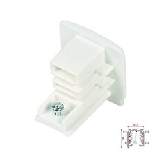 3 Fase Rail 4 Wire Eindstuk - Wit