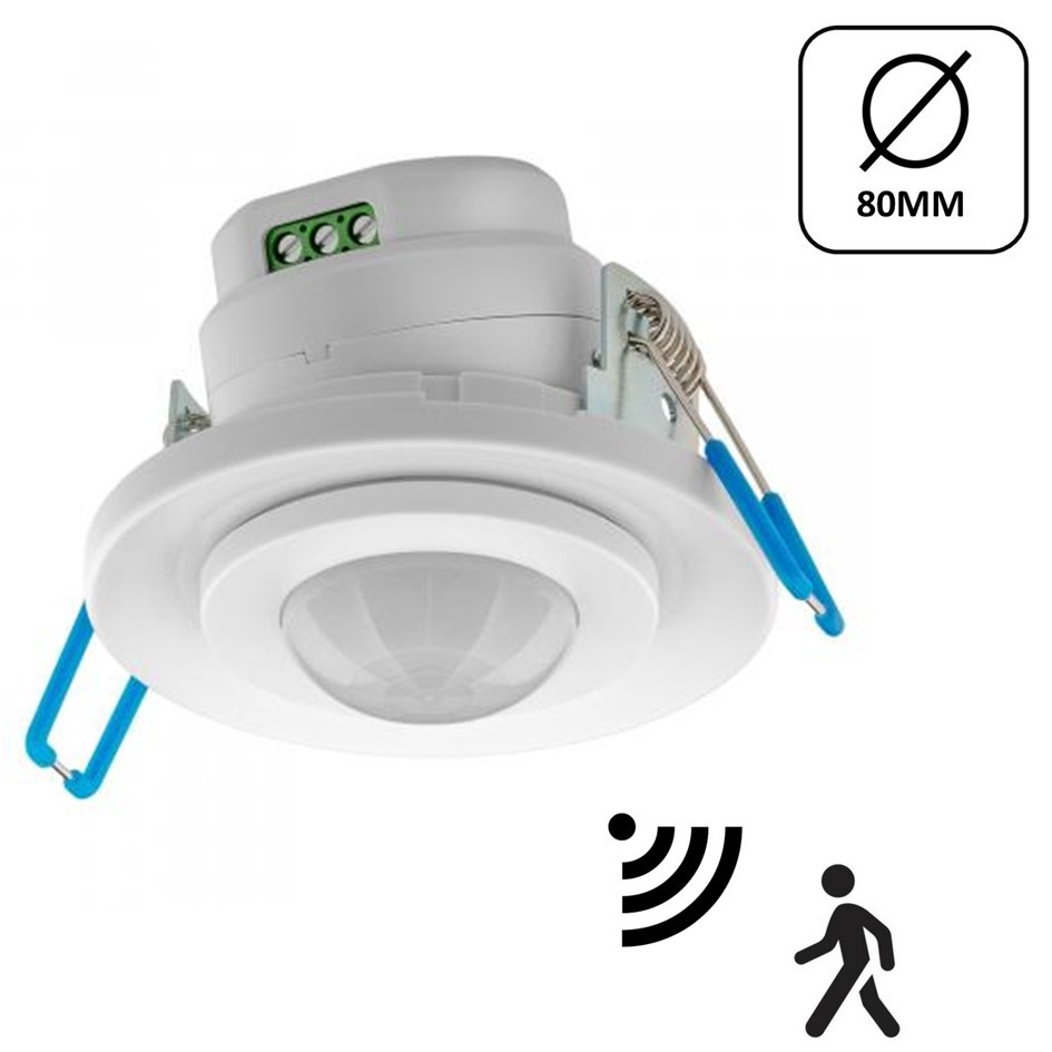 Inbouw Bewegingsmelder, 360 graden, Max. 800w, IP20, 2 Jaar Garantie