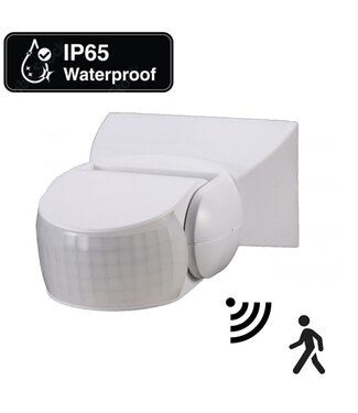 Opbouw Bewegingsmelder, 180 graden, Max. 1200w, IP65, 2 Jaar Garantie
