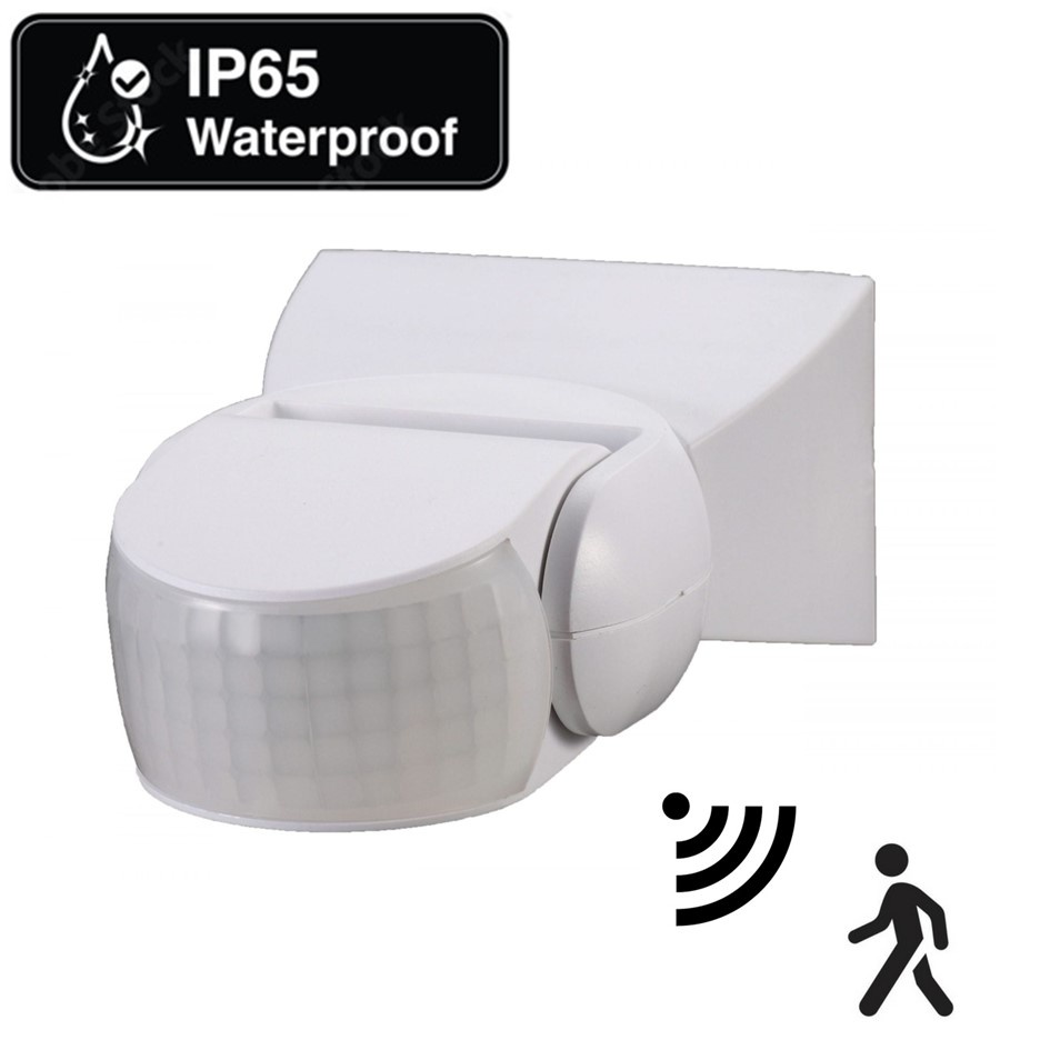 Opbouw Bewegingsmelder, 180 graden, Max. 1200w, IP65, 2 Jaar Garantie