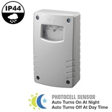 Opbouw Daglichtsensor IP44, Max. 1200W, Met Timer, 2 Jaar Garantie