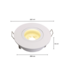 Inbouw Led Spot Armatuur Verdiept Wit, IP65, Kantelbaar, Gatmaat 68mm