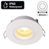 Inbouw Led Spot Armatuur Verdiept Wit, IP65, Kantelbaar, Gatmaat 68mm