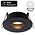 Inbouw Led Spot Armatuur Verdiept Zwart, IP65, Kantelbaar, Gatmaat 68mm