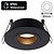 Inbouw Led Spot Armatuur Verdiept Zwart, IP65, Kantelbaar, Gatmaat 68mm