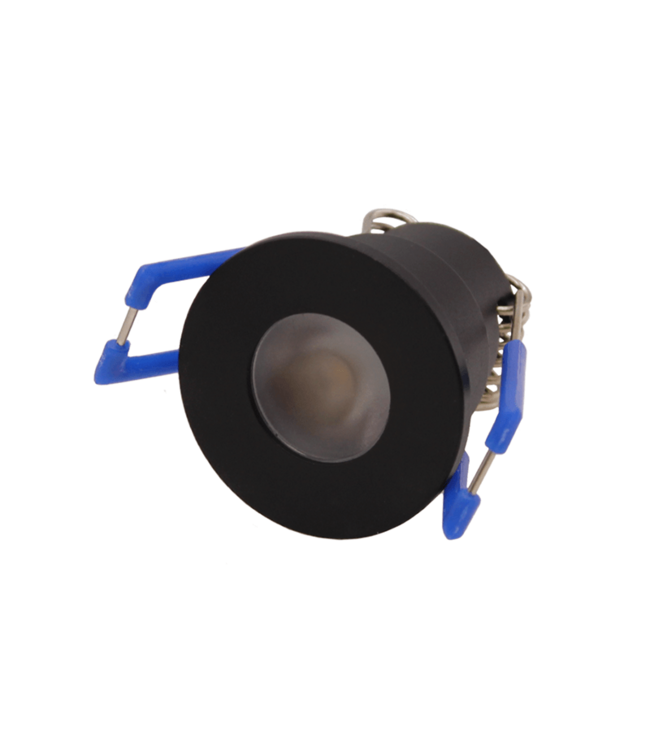 LED Veranda Spot / Inbouw Spot 3W, 2700K Warm Wit, 240 Lumen, 12VDC, IP65, Gatmaat 28mm, Zwartkleurig, 2 Jaar Garantie