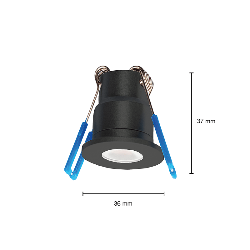 LED Veranda Spot / Inbouw Spot 3W, 2700K Warm Wit, 240 Lumen, 12VDC, IP65, Gatmaat 28mm, Witkleurig, 2 Jaar Garantie, foto 2 van 3