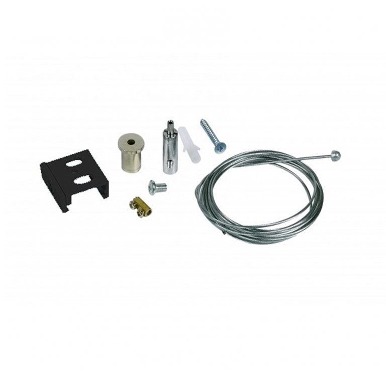 Proline Serie - 3 Fase Rail Ophangset met Plafondbeslag - Zwart - 500cm