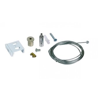 3 Fase Rail Ophangset met Plafondbeslag - Wit