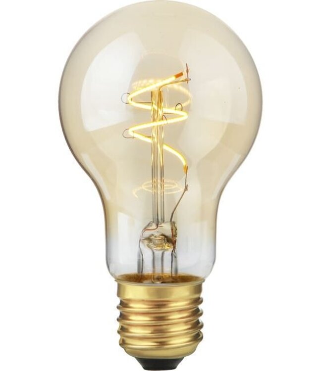 SPL E27 Led Bollamp A60 Slim-Flex, 4,2 Watt, 470 Lumen, 2200K Flame, CRI90, Dimbaar, Goudkleurig Glas, 2 Jaar Garantie