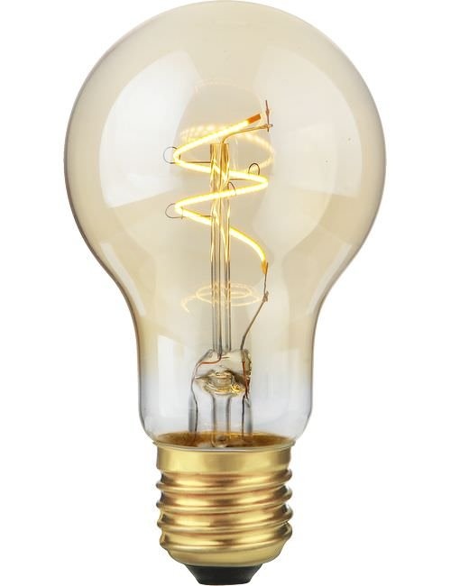 SPL E27 Led Bollamp A60 Slim-Flex, 4,2 Watt, 470 Lumen, 2200K Flame, CRI90, Dimbaar, Goudkleurig Glas, 2 Jaar Garantie, foto 3 van 4