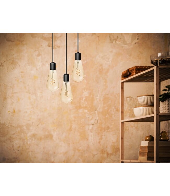 SPL E27 Led Bollamp ST64 Slim-Flex, 4,2 Watt, 470 Lumen, 2200K Flame, CRI90, Dimbaar, Goudkleurig Glas, 2 Jaar Garantie