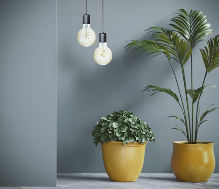 SPL E27 Led Bollamp G80 Slim-Flex, 4,2 Watt, 470 Lumen, 2200K Flame, CRI90, Dimbaar, Goudkleurig Glas, 2 Jaar Garantie, foto 2 van 4