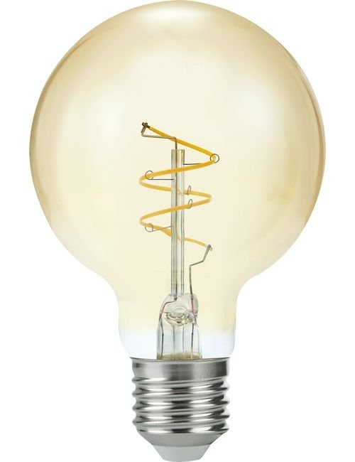 SPL E27 Led Bollamp G80 Slim-Flex, 4,2 Watt, 470 Lumen, 2200K Flame, CRI90, Dimbaar, Goudkleurig Glas, 2 Jaar Garantie, foto 4 van 4