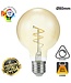SPL E27 Led Bollamp G80 Slim-Flex, 4,2 Watt, 470 Lumen, 2200K Flame, CRI90, Dimbaar, Goudkleurig Glas, 2 Jaar Garantie