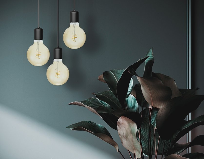 SPL E27 Led Bollamp G95 Slim-Flex, 4,2 Watt, 470 Lumen, 2200K Flame, CRI90, Dimbaar, Goudkleurig Glas, 2 Jaar Garantie, foto 2 van 4