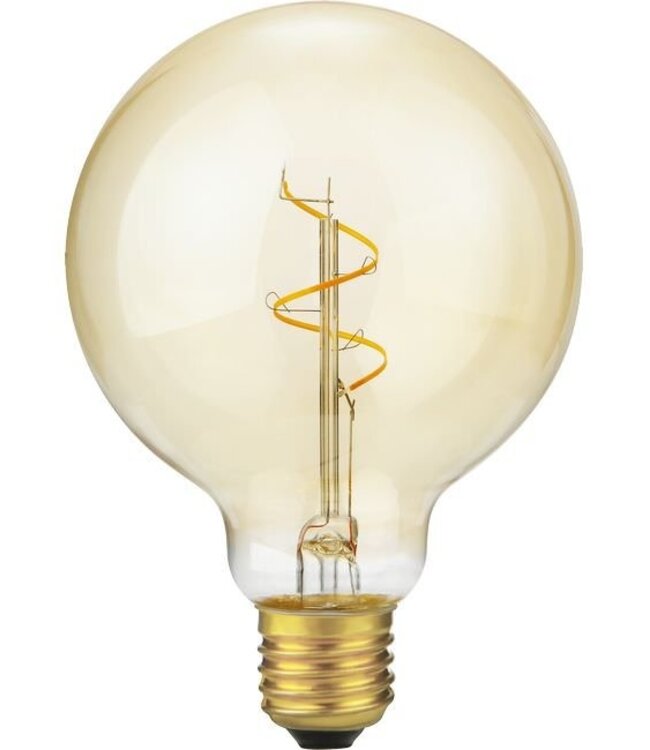 SPL E27 Led Bollamp G95 Slim-Flex, 4,2 Watt, 470 Lumen, 2200K Flame, CRI90, Dimbaar, Goudkleurig Glas, 2 Jaar Garantie