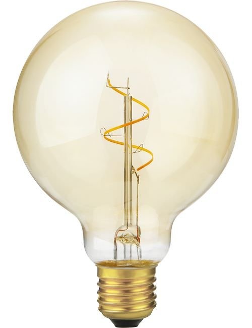 SPL E27 Led Bollamp G95 Slim-Flex, 4,2 Watt, 470 Lumen, 2200K Flame, CRI90, Dimbaar, Goudkleurig Glas, 2 Jaar Garantie, foto 4 van 4