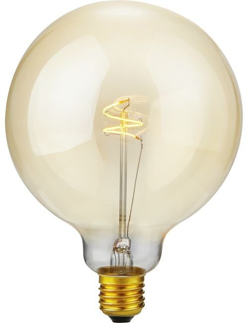 SPL E27 Led Bollamp G125 Slim-Flex, 4,2 Watt, 470 Lumen, 2200K Flame, CRI90, Dimbaar, Goudkleurig Glas, 2 Jaar Garantie, foto 3 van 4