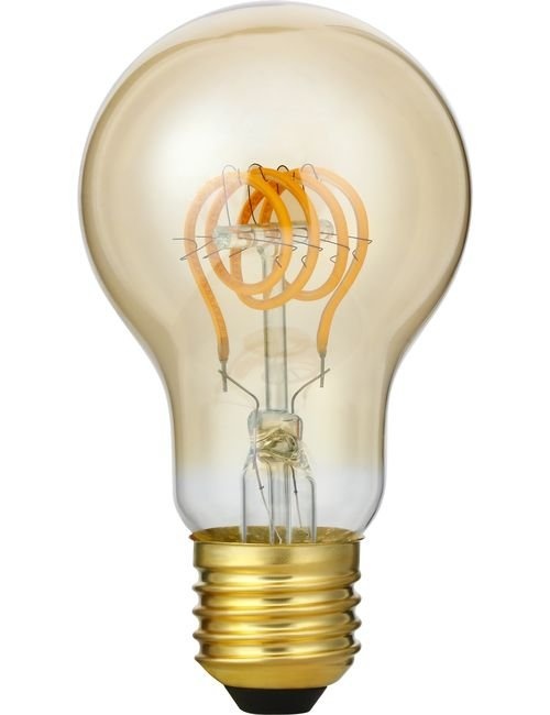 SPL E27 Led Bollamp A60 Slim-Flex, 5 Watt, 460 Lumen, 2200K Flame, 3 Steps-Dim (100%/50%/25%), Goudkleurig Glas, 2 Jaar Garantie, foto 2 van 4