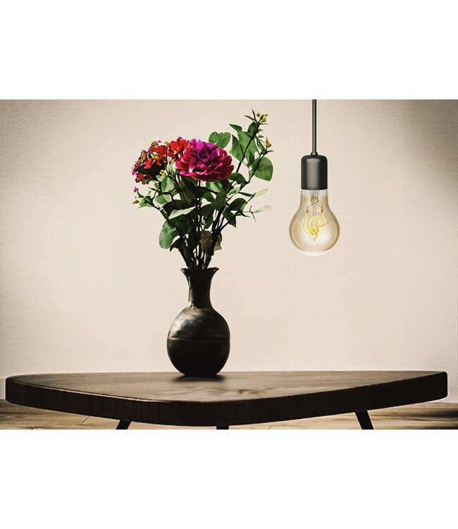 SPL E27 Led Bollamp A60 Slim-Flex, 5 Watt, 460 Lumen, 2200K Flame, 3 Steps-Dim (100%/50%/25%), Goudkleurig Glas, 2 Jaar Garantie