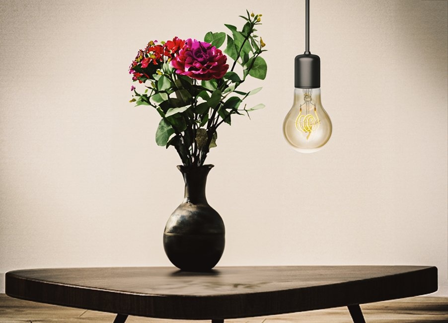 SPL E27 Led Bollamp A60 Slim-Flex, 5 Watt, 460 Lumen, 2200K Flame, 3 Steps-Dim (100%/50%/25%), Goudkleurig Glas, 2 Jaar Garantie, foto 4 van 4