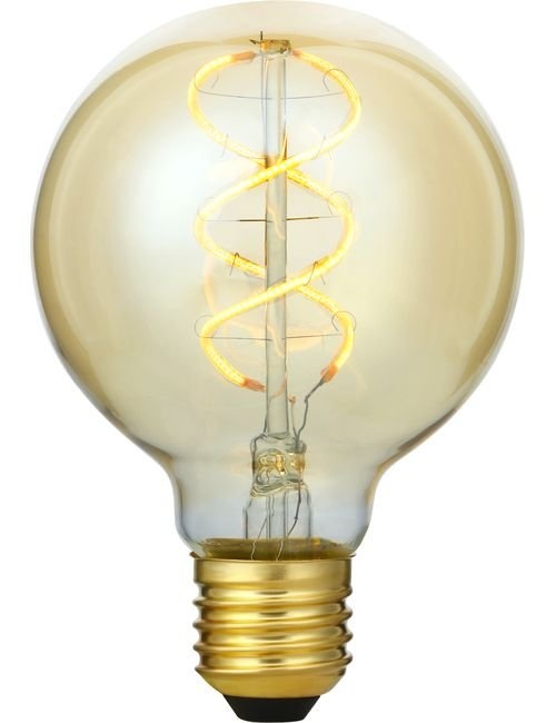 SPL E27 Led Bollamp G80 Fila-Flex, 5 Watt, 460 Lumen, 2200K Flame, 3 Steps-Dim (100%/50%/25%), Goudkleurig Glas, 2 Jaar Garantie, foto 3 van 4