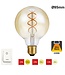 SPL E27 Led Bollamp G95 Fila-Flex, 5 Watt, 460 Lumen, 2200K Flame, 3 Steps-Dim (100%/50%/25%), Goudkleurig Glas, 2 Jaar Garantie