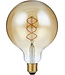 SPL E27 Led Bollamp G125 Fila-Flex, 5 Watt, 460 Lumen, 2200K Flame, 3 Steps-Dim (100%/50%/25%), Goudkleurig Glas, 2 Jaar Garantie