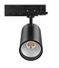 3 Fase LED Rail Spot Koker, TRIAC-Dimbaar,  Wattage switch: 10/20/30w,  CCT-Switch, 950 tot 2850 lumen, CRI>90, Zwarte Behuizing , 3 Jaar Garantie