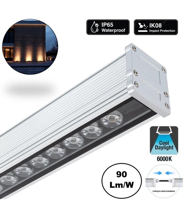 LED Wallwasher 100cm | 38 Watt | 3500 Lumen | IP65 | 2 Jaar Garantie