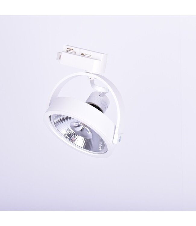 1 Fase Rail armatuur AR111 met GU10 Fitting, Witkleurige behuizing