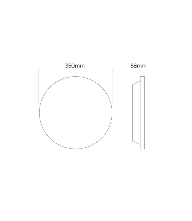 Led Plafonnière 18w, 1450 Lumen, IP44, Ø350mm, 2 jaar garantie