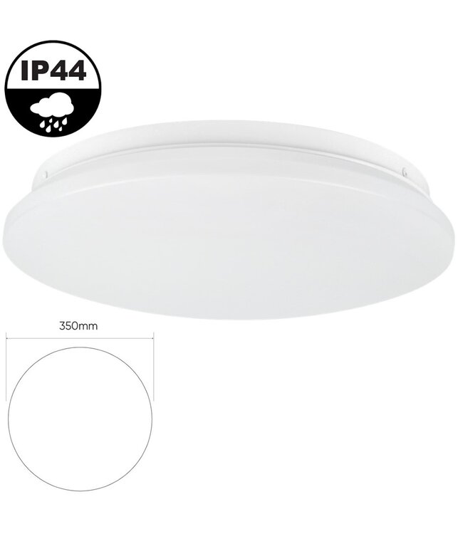 Led Plafonnière 18w, 1450 Lumen, IP44, Ø350mm, 2 jaar garantie