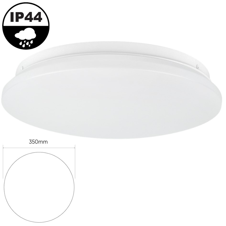 Led Plafonnière 18w, 1450 Lumen, IP44, Ø350mm, 2 jaar garantie, foto 2 van 6