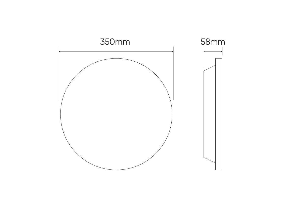 Led Plafonnière 18w met Bewegingssensor, 1450 Lumen, IP44, Ø350mm, 2 jaar garantie, foto 4 van 6