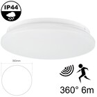 Led Plafonnière 18w met Bewegingssensor, 1450 Lumen, IP44, Ø350mm, 2 jaar garantie