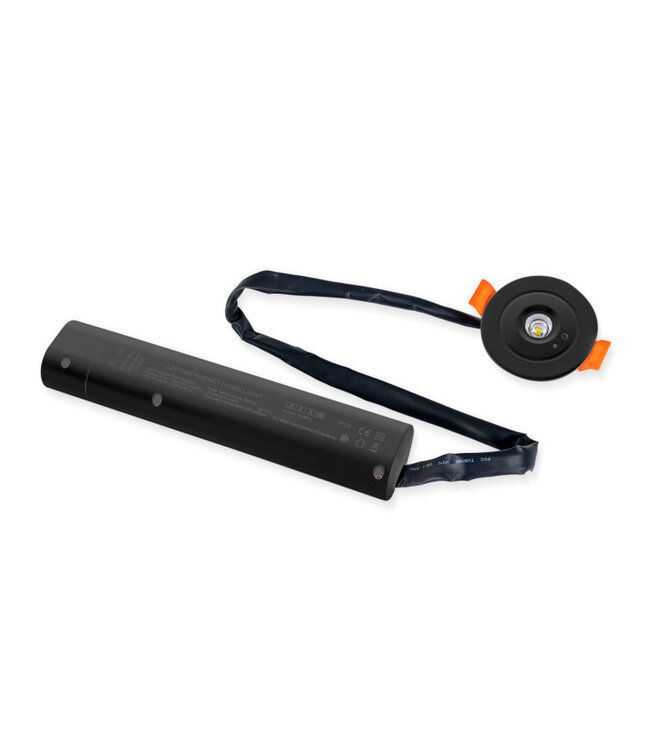 Mini LED Nood Spot/Downlighter Zwart, 3w, 250 lumen, Ø42 mm gatmaat, 2 Jaar Garantie