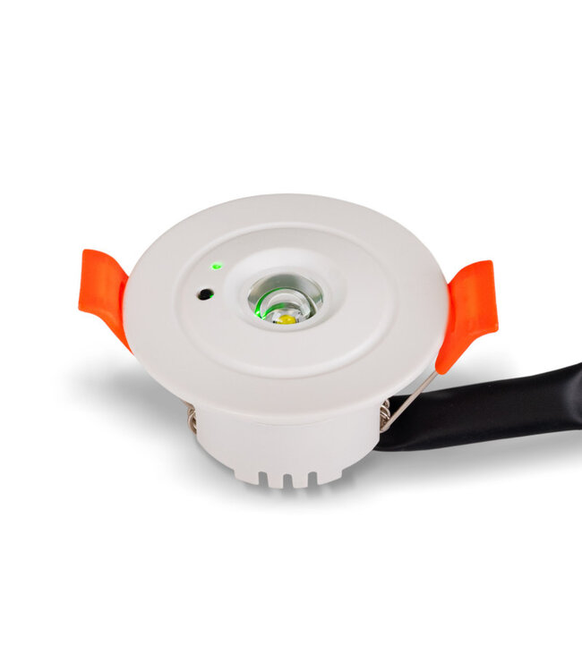 Mini LED Nood Spot/Downlighter Wit, 3w, 250 lumen, Ø42 mm gatmaat, 2 Jaar Garantie