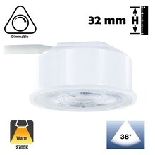 SPL - LED Module 5w, 480 Lumen, 2700K Warm Wit, Dimbaar, 230v, Lichthoek: 38°, Incl. Lasdoos, 2 Jaar Garantie