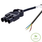 Aansluitsnoer met GST18 Male Connector - 3x1.50mm2 - tot 3 Meter leverbaar