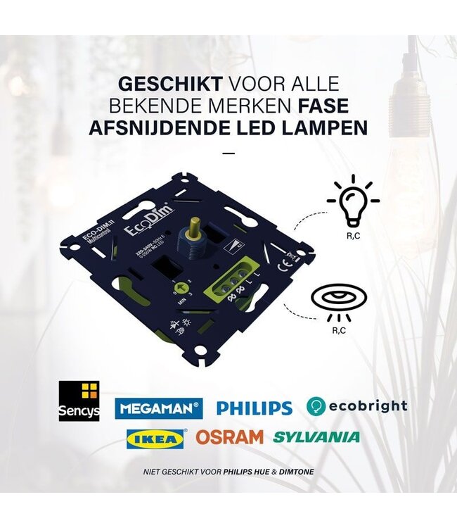 ECODIM.11 | LED Dimmer 0-250w | Geschikt voor Wisselschakeling en Kruisschakeling met meerdere dimmers
