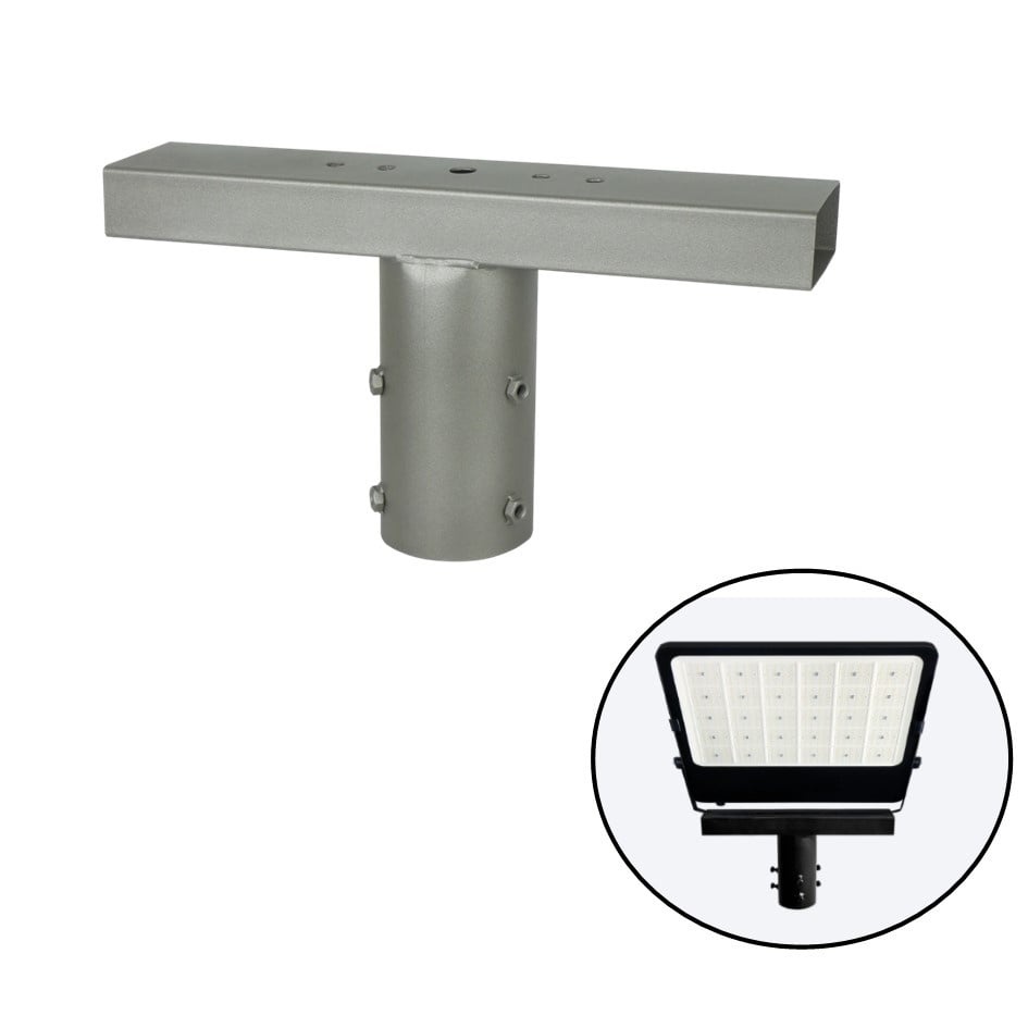 Schijnwerperbeugel voor Lichtmast / Lantaarnpaal - GRIJS