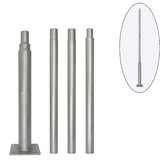 4 Meter Lichtmast / Lantaarnpaal - GRIJS -  Max. tot 5 Meter verlengen